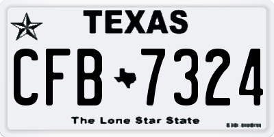 TX license plate CFB7324