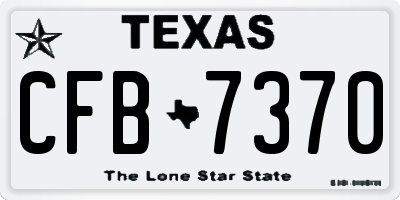 TX license plate CFB7370