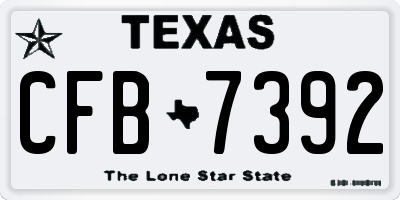 TX license plate CFB7392
