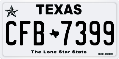 TX license plate CFB7399