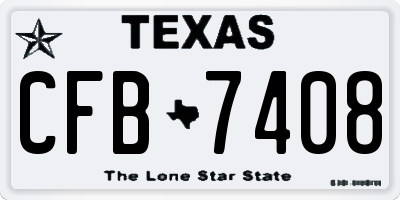 TX license plate CFB7408