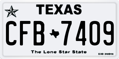 TX license plate CFB7409