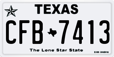 TX license plate CFB7413