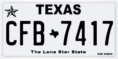 TX license plate CFB7417