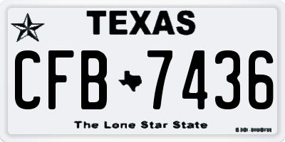 TX license plate CFB7436