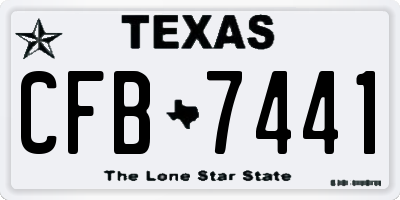 TX license plate CFB7441