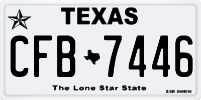TX license plate CFB7446