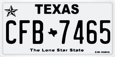 TX license plate CFB7465