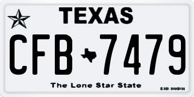 TX license plate CFB7479