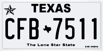 TX license plate CFB7511
