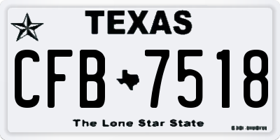 TX license plate CFB7518