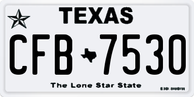 TX license plate CFB7530