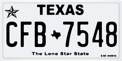 TX license plate CFB7548