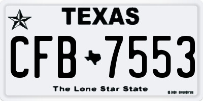 TX license plate CFB7553