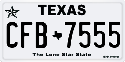 TX license plate CFB7555