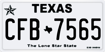 TX license plate CFB7565