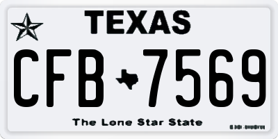 TX license plate CFB7569