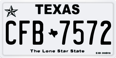TX license plate CFB7572