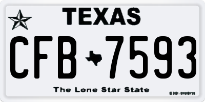 TX license plate CFB7593