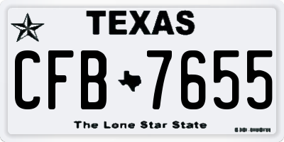 TX license plate CFB7655
