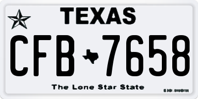 TX license plate CFB7658