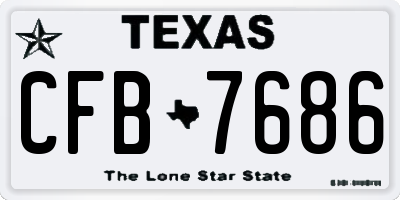TX license plate CFB7686