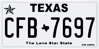 TX license plate CFB7697