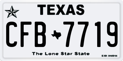TX license plate CFB7719