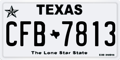 TX license plate CFB7813