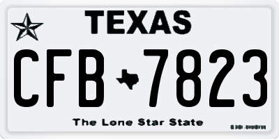 TX license plate CFB7823