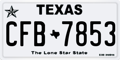 TX license plate CFB7853