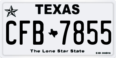 TX license plate CFB7855