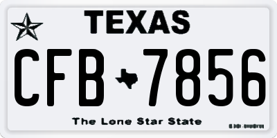 TX license plate CFB7856