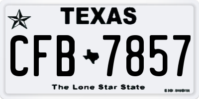 TX license plate CFB7857
