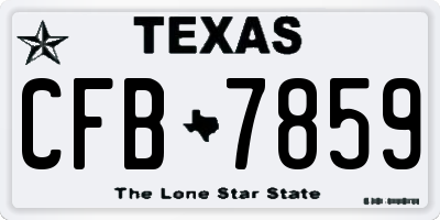 TX license plate CFB7859