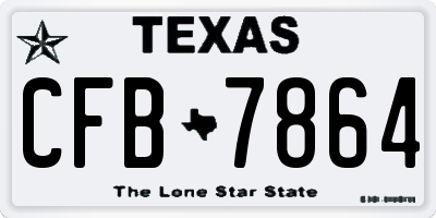 TX license plate CFB7864
