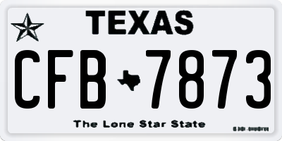 TX license plate CFB7873
