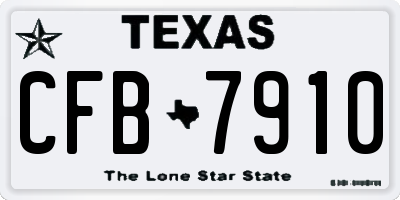 TX license plate CFB7910