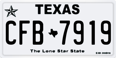 TX license plate CFB7919