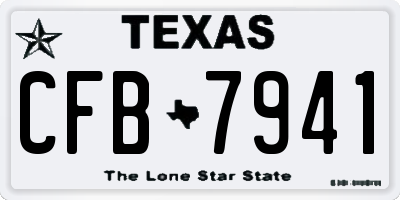TX license plate CFB7941