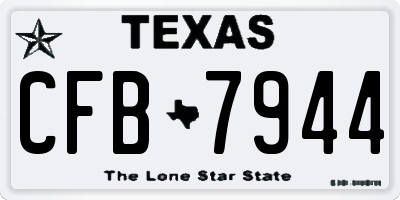 TX license plate CFB7944