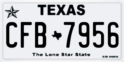 TX license plate CFB7956