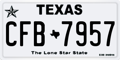 TX license plate CFB7957