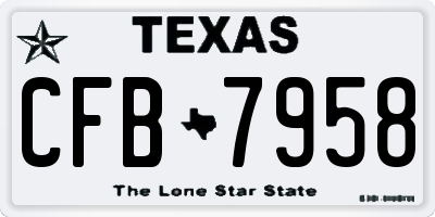 TX license plate CFB7958
