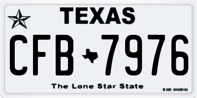 TX license plate CFB7976