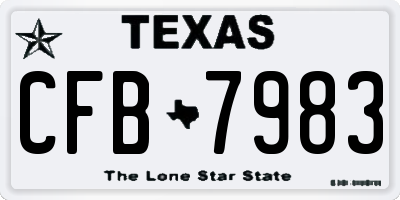 TX license plate CFB7983