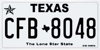 TX license plate CFB8048