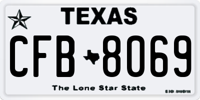 TX license plate CFB8069