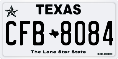 TX license plate CFB8084