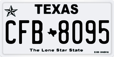 TX license plate CFB8095